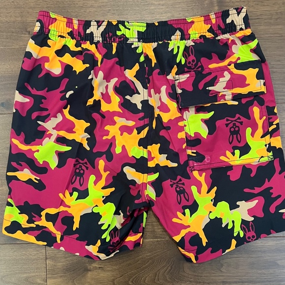 Mens camo Psycho Bunny bathing suit - Picture 2 of 3